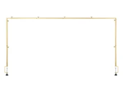 Suporte de Haste de Mesa SucceBuy com Pinças, Suporte de Arco de Mesa, Altura Ajustável 33-107 cm Comprimento Ajustável 71.12-249 cm, Quadro de Arco de Metal^ Prateleira