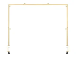 Suporte de Haste de Mesa SucceBuy com Pinças, Suporte de Arco de Mesa, Altura Ajustável 33-107 cm Comprimento Ajustável 71.12-249 cm, Quadro de Arco de Metal^ Prateleira