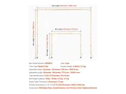 Suporte de Haste de Mesa SucceBuy com Pinças, Suporte de Arco de Mesa, Altura Ajustável 33-107 cm Comprimento Ajustável 71.12-249 cm, Quadro de Arco de Metal^ Prateleira