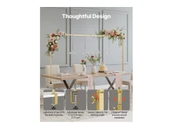 Suporte de Haste de Mesa SucceBuy com Pinças, Suporte de Arco de Mesa, 2 PCS, Altura Ajustável 33-107 cm Comprimento Ajustável 71.1-249 cm, Quadro de Arco de Metal^ Prateleira