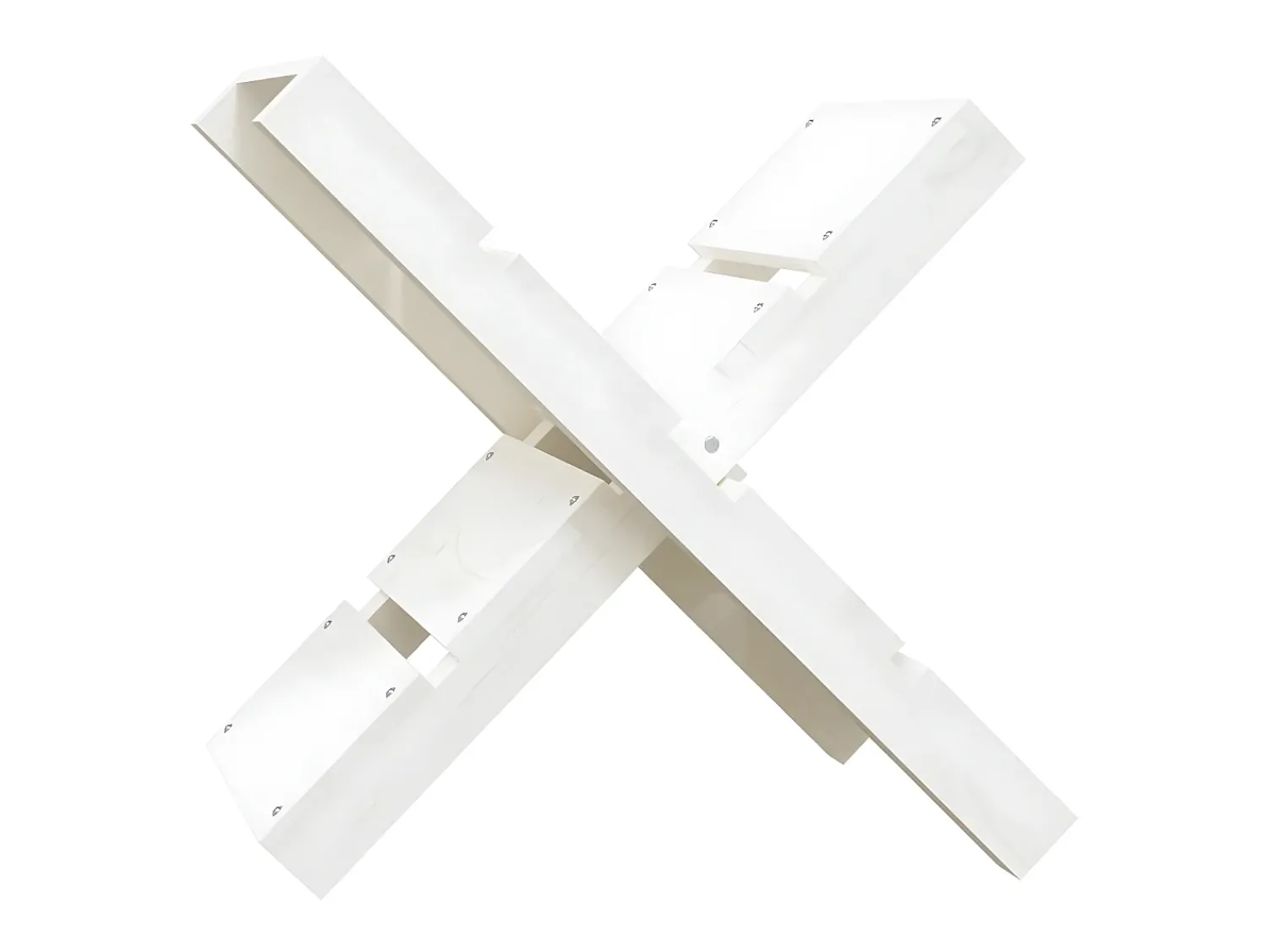 Hot Suporte de lenha 47x39,5x48 cm madeira de pinho maciça PT957281 Branco