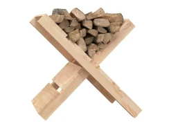 Acessórios De Arrumação* Suporte de lenha 47x39,5x48 cm madeira de pinho maciça PT625594 Natural claro