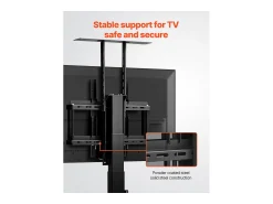 Suporte de Parede para TV SucceBuy Suporte de TV Motorizado com Comando, Suporte de TV Elétrico Ajustável para Televisores de 81 a 140 cm (Exceto Caixa) Preto