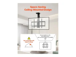 Suporte de Parede para TV SucceBuy Suporte de Teto Motorizado para TV - Ecrã de 81 a 140 cm - Suporte de Teto Ajustável Eletricamente^ Móvel De Tv