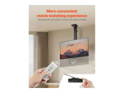 Suporte de Parede para TV SucceBuy Suporte de Teto Motorizado para TV - Ecrã de 81 a 140 cm - Suporte de Teto Ajustável Eletricamente^ Móvel De Tv