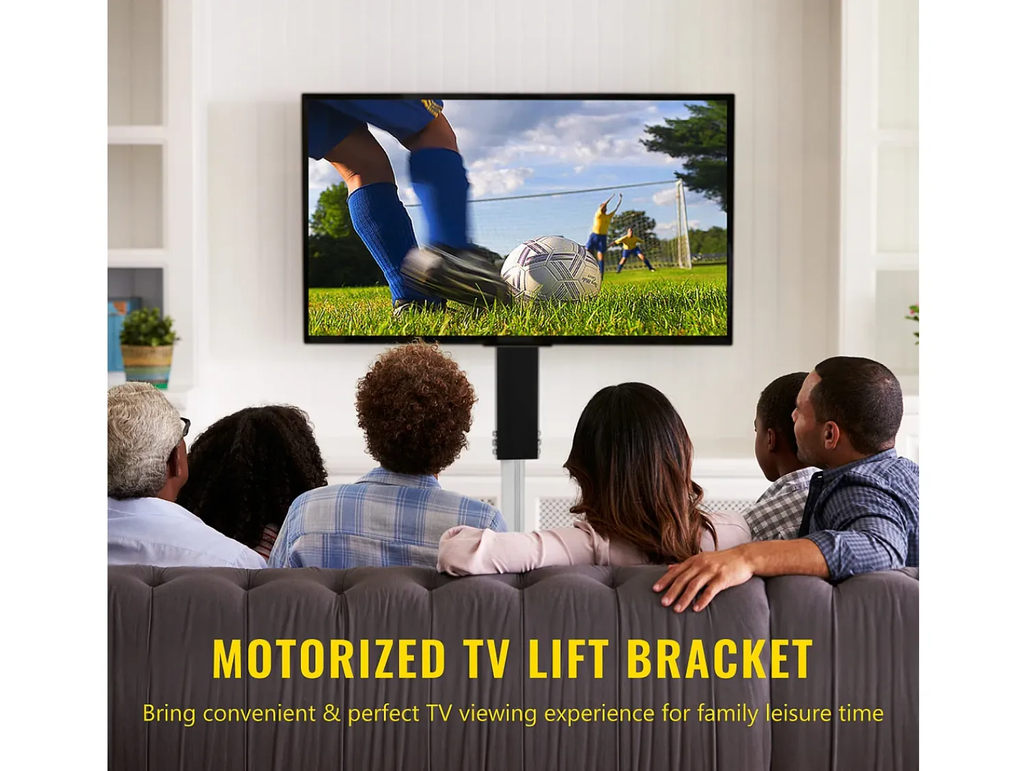 Discount Suporte de Parede para TV SucceBuy Suporte de Elevação Automático para TV 220 V 71 cm com Comando para Uso Doméstico, Preto