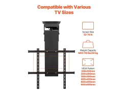 Suporte de Parede para TV SucceBuy Suporte de Teto Motorizado para TV - Dobrável Eletricamente para Ecrãs de 81 a 178 cm^ Móvel De Tv
