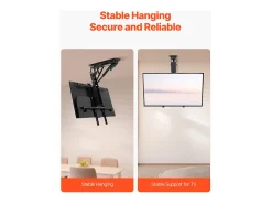 Sale Suporte de Parede para TV SucceBuy Suporte de Teto Motorizado para TV - Dobrável Eletricamente para Ecrãs de 81 a 165 cm Preto