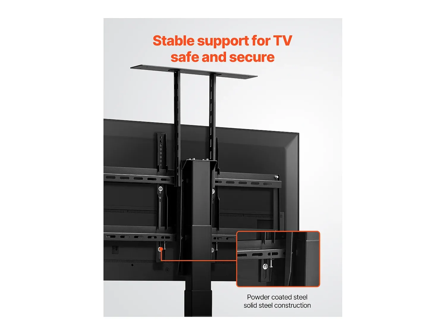 Móvel De Tv| Suporte de Parede para TV SucceBuy Suporte de TV Motorizado com Comando para Ecrãs de 81 a 178 cm, Suporte Motorizado com VESA Máx. 61 x 41 cm Preto