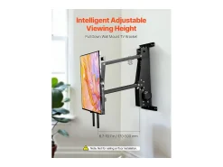 Móvel De Tv| Suporte de Parede para TV SucceBuy Suporte de Parede Elétrico Motorizado para TVs de 813 a 1651 mm, Suporte de TV Ajustável Eletricamente com VESA 60 x 60 cm Preto
