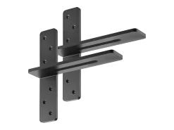 Clearance Suporte de Prateleira Flutuante SucceBuy, 30.48x7.35x30.48 cm, Suportes de Parede Invisíveis em T Resistentes, Conjunto de 2, Capacidade de Carga 90 kg Preto