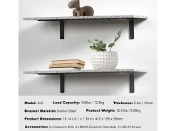 Suporte de Prateleira SucceBuy, 41 x 15 cm, 4 Peças, em Forma de L, Resistente e com Alta Capacidade de Carga^ Prateleira
