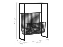 vidaxl Suporte de revistas 35x15x45 cm aço^ Acessórios De Arrumação