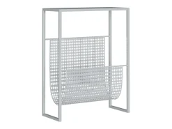 Acessórios De Arrumação|vidaxl Suporte de revistas 35x15x45 cm aço Prateado