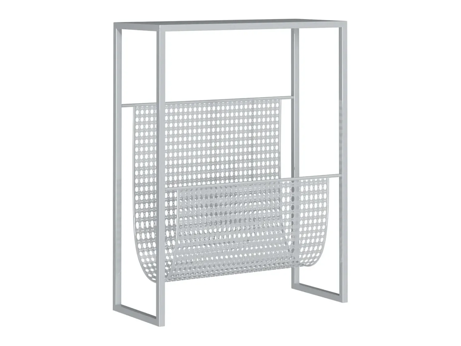 Acessórios De Arrumação|vidaxl Suporte de revistas 35x15x45 cm aço Prateado