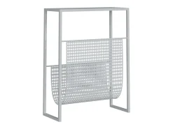 Acessórios De Arrumação|vidaxl Suporte de revistas 35x15x45 cm aço Prateado