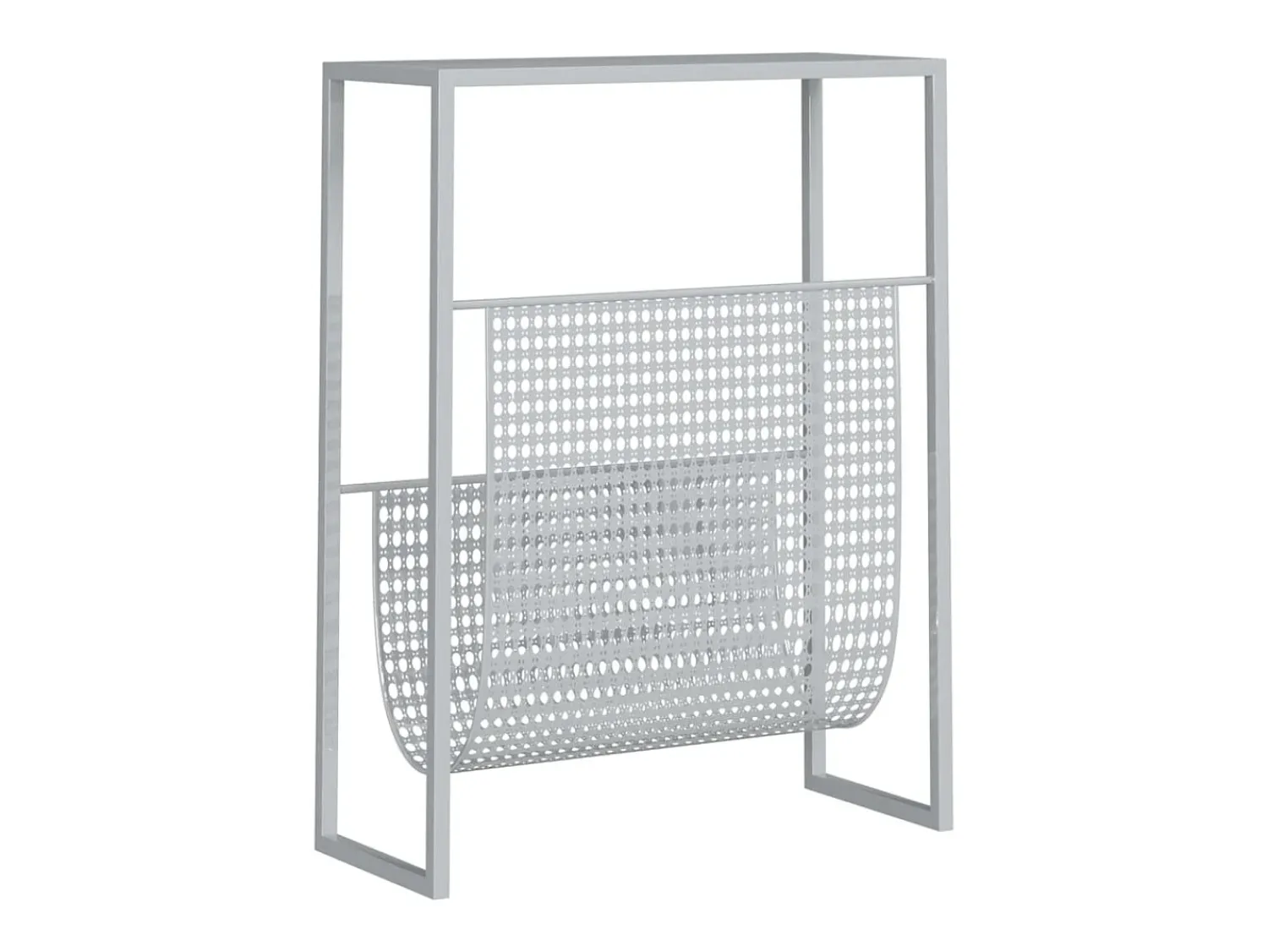 Acessórios De Arrumação|vidaxl Suporte de revistas 35x15x45 cm aço Prateado