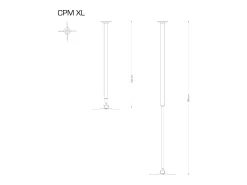Móvel De Tv*VCM Suporte de teto Beamer | Até 50 kg | Altura ajustável 220-300 cm | Suporte de projetor extensível | Montagem universal no teto | CPM (Prata) Prateado
