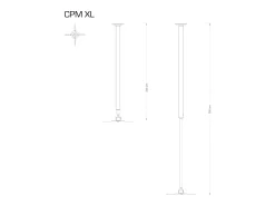 Móvel De Tv*VCM Suporte de teto Beamer | Até 50 kg | Altura ajustável 220-300 cm | Suporte de projetor extensível | Montagem universal no teto | CPM (Prata) Prateado