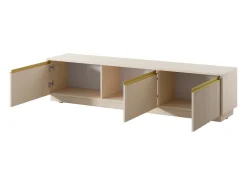 Suporte de TV 3 portas em madeira laminada 180x42 cm^ Móvel De Tv