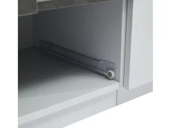 Móvel De Tv* Suporte de TV - Suporte de TV com 4 portas e 2 gavetas - com iluminação LED e prateleiras em vidro - para sala de estar e quarto Branco