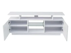 Móvel De Tv*Hauss Spole Suporte de TV com iluminação LED de 16 cores e 2 portas - para TVs de 40 a 49 polegadas. Branco