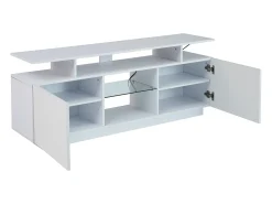Móvel De Tv*Hauss Spole Suporte de TV com iluminação LED de 16 cores e 2 portas - para TVs de 40 a 49 polegadas. Branco
