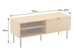 Móvel De Tv*Happy Garden Suporte de TV 120cm STINNA Castanho