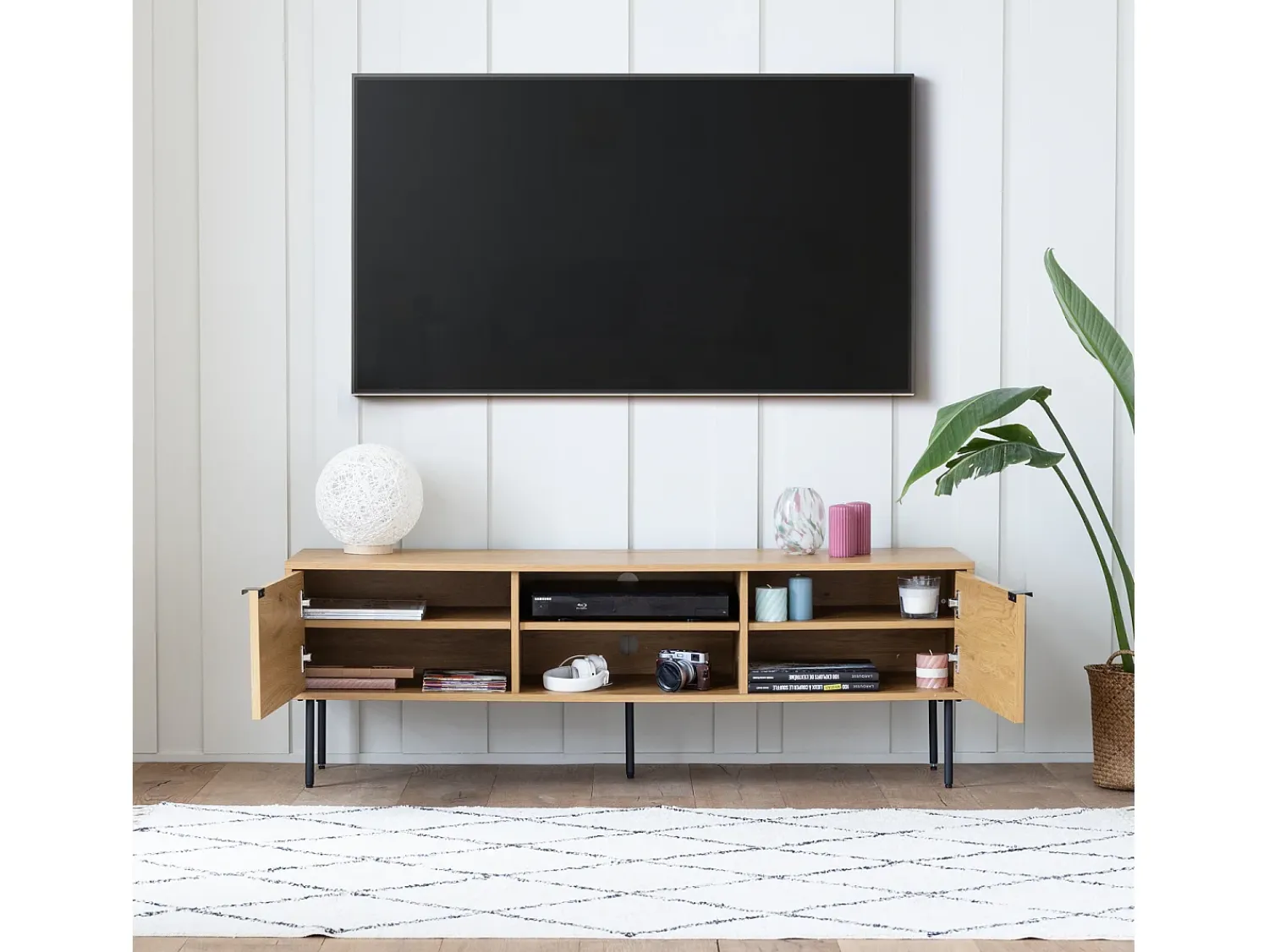 Móvel De Tv*Happy Garden Suporte de TV 150cm STINNA Castanho