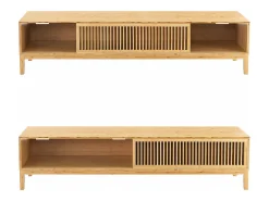 Móvel De Tv*Helloshop26 Suporte de TV de bambu com design exclusivo 180 x 40 x 38 cm cor natural código 03_0007874 Castanho