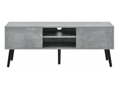 Móvel De Tv|Mobikasa Suporte de TV de design com suporte para TV de 120 cm efeito concreto preto 03_0005863 Cinzento claro