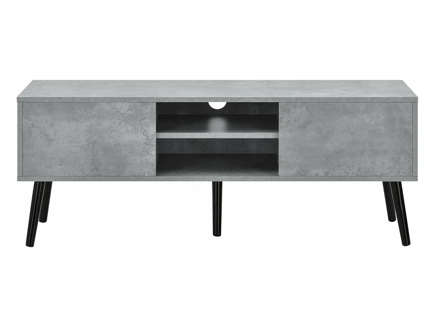Móvel De Tv|Mobikasa Suporte de TV de design com suporte para TV de 120 cm efeito concreto preto 03_0005863 Cinzento claro