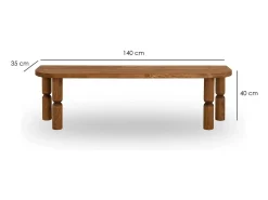 New Dmora Suporte de TV Dgrimald, Aparador de sala, Armário de TV baixo, Base de parede equipada, 140x35h40 cm, Carvalho Castanho