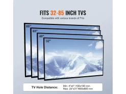 Hot Suporte de TV Giratório SucceBuy, Altura Ajustável para Televisores de 81 a 216 CM, Suporte de Chão Portátil com Base de Vidro Temperado, Quarto Preto