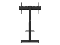 Hot Suporte de TV Giratório SucceBuy, Altura Ajustável para Televisores de 81 a 216 CM, Suporte de Chão Portátil com Base de Vidro Temperado, Quarto Preto