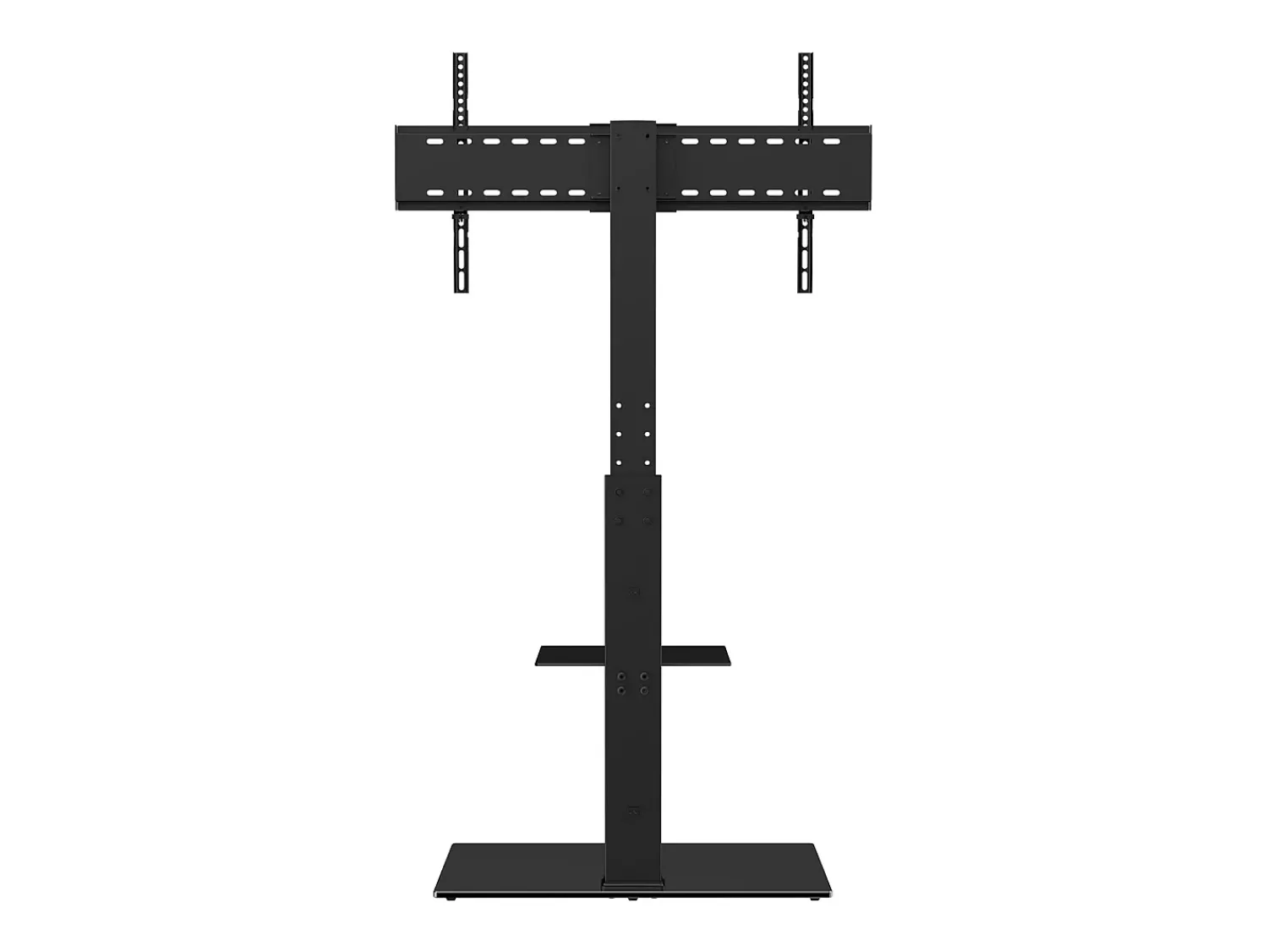 Hot Suporte de TV Giratório SucceBuy, Altura Ajustável para Televisores de 81 a 216 CM, Suporte de Chão Portátil com Base de Vidro Temperado, Quarto Preto