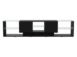 Online Suporte de TV LED de parede preto – 200 cm, design moderno, vidro temperado, iluminação RGB Bege