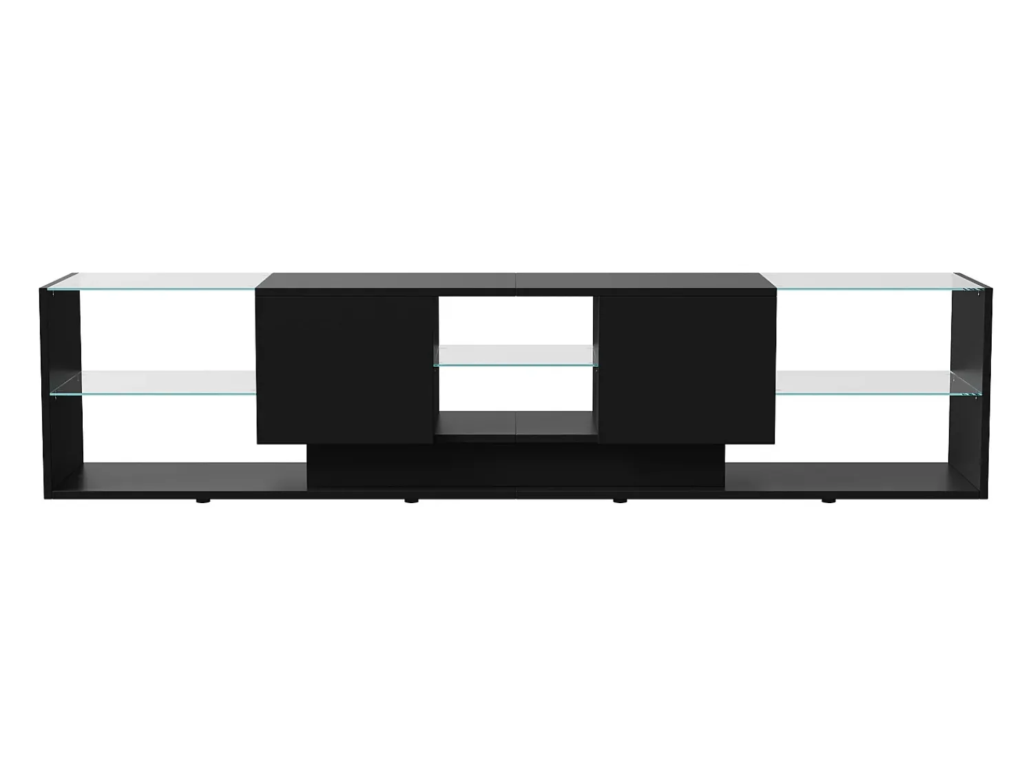 Online Suporte de TV LED de parede preto – 200 cm, design moderno, vidro temperado, iluminação RGB Bege