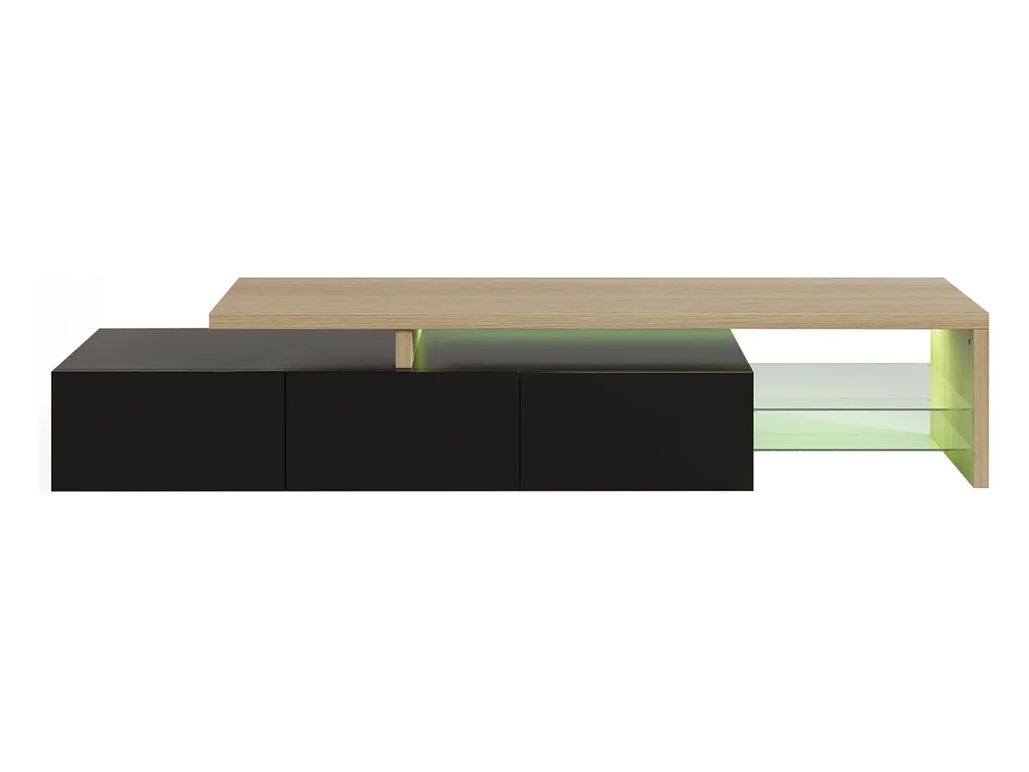 Suporte de TV LED moderno – e Carvalho, 200 cm, com carregador europeu^ Móvel De Tv