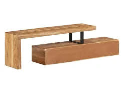 Móvel De Tv| Suporte de TV madeira de acácia maciça PT655289 Castanho