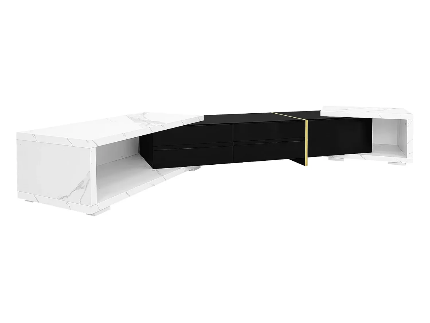 Suporte de TV moderno com altura ajustável (140-260 cm), suporte de TV baixo com função giratória,^ Móvel De Tv
