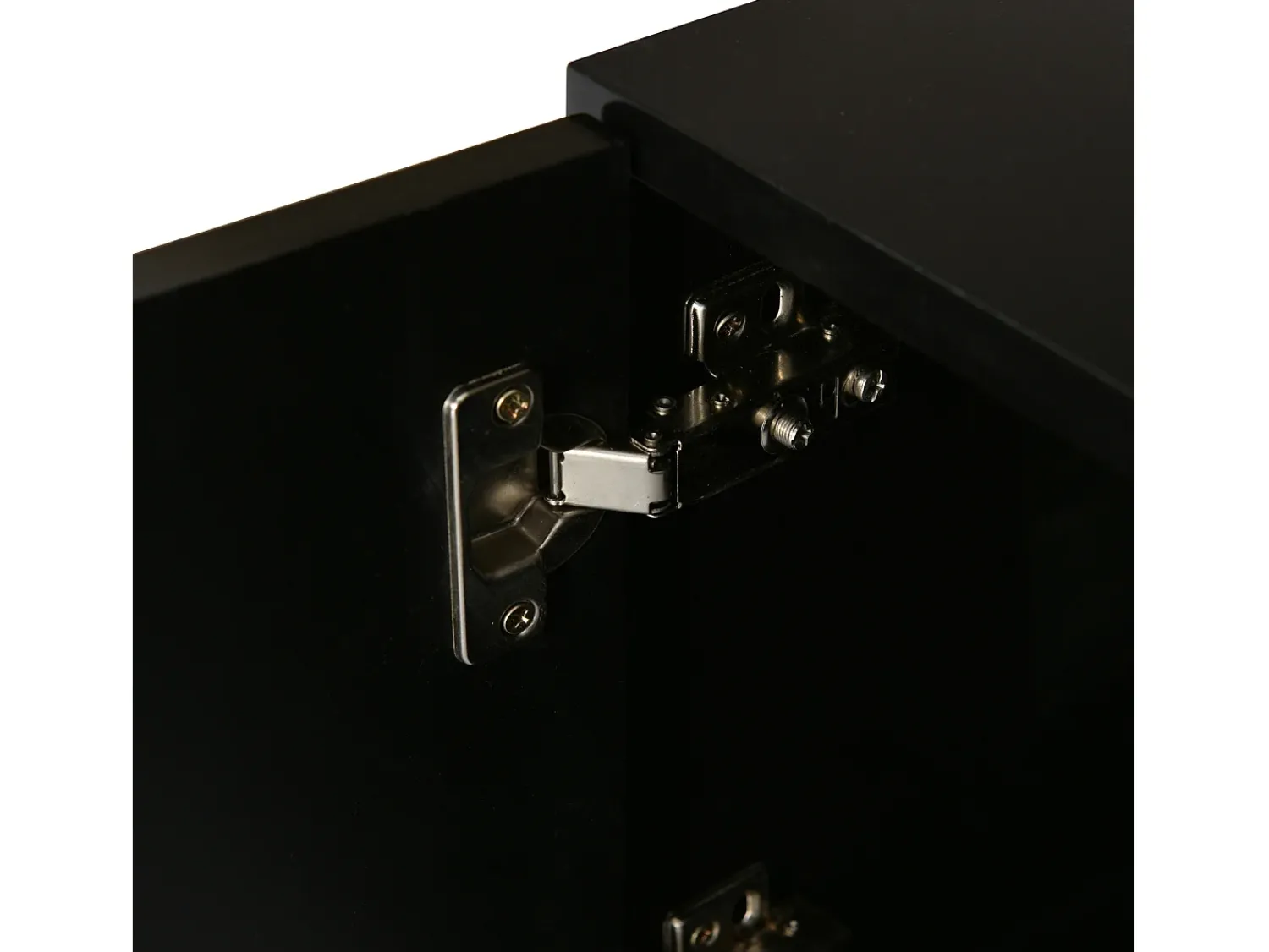 Suporte de TV moderno com luzes LED reguláveis, 3 portas e prateleiras de vidro -^ Móvel De Tv