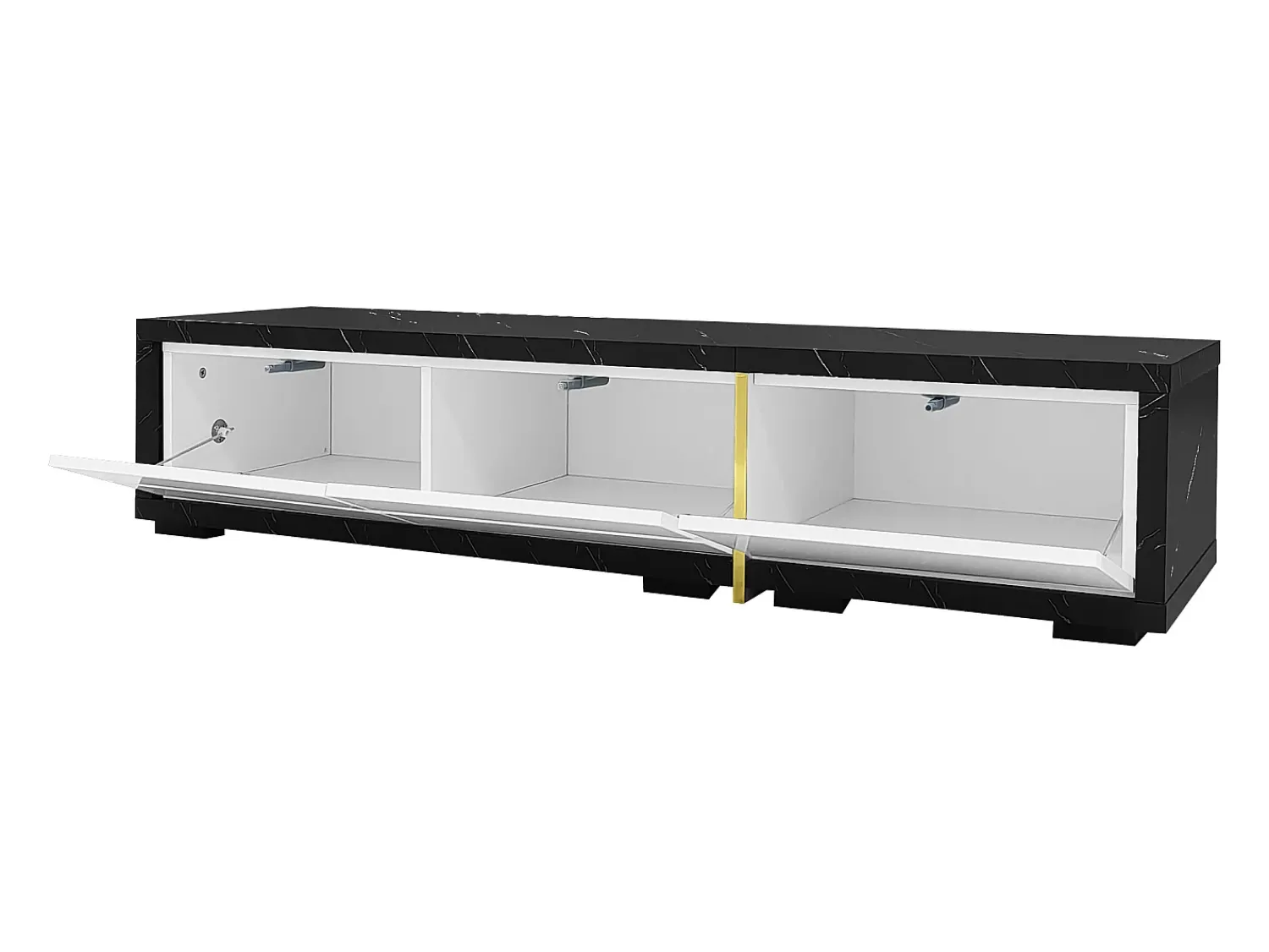 Móvel De Tv| Suporte de TV moderno com altura ajustável (140-260 cm), suporte de TV baixo com função giratória, Branco