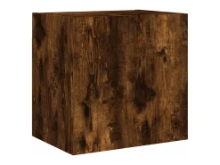 Móvel De Tv|Helloshop26 Suporte de TV multimídia prateleira de TV aparador de TV sala de jantar sala de estar quarto 4 peças carvalho defumado madeira projetada marrom 02_0029242 Castanho