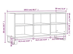Clearance Helloshop26 Suporte de TV multimídia prateleira de TV aparador de TV sala de jantar sala de estar quarto sonoma 1035 x 30 x 50 cm madeira projetada cinza 02_0028373 Castanho