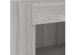 Móvel De Tv|Helloshop26 Suporte de TV multimídia prateleira de TV buffet de TV sala de jantar sala de estar quarto montagem na parede 4 peças com luzes LED cinza sonoma 02_0028226 Cinzento