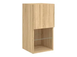 Sale Helloshop26 Suporte de TV multimídia prateleira de TV buffet de TV sala de jantar sala de estar quarto com LED 6 peças carvalho Sonoma madeira projetada marrom 02_0029455 Castanho