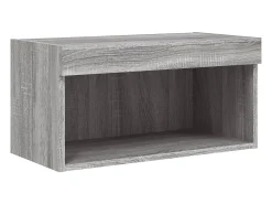 Móvel De Tv*Helloshop26 Suporte de TV multimídia prateleira de TV buffet de TV sala de jantar sala de estar quarto com LED 8 peças Sonoma Engineered Wood cinza 02_0029483 Castanho