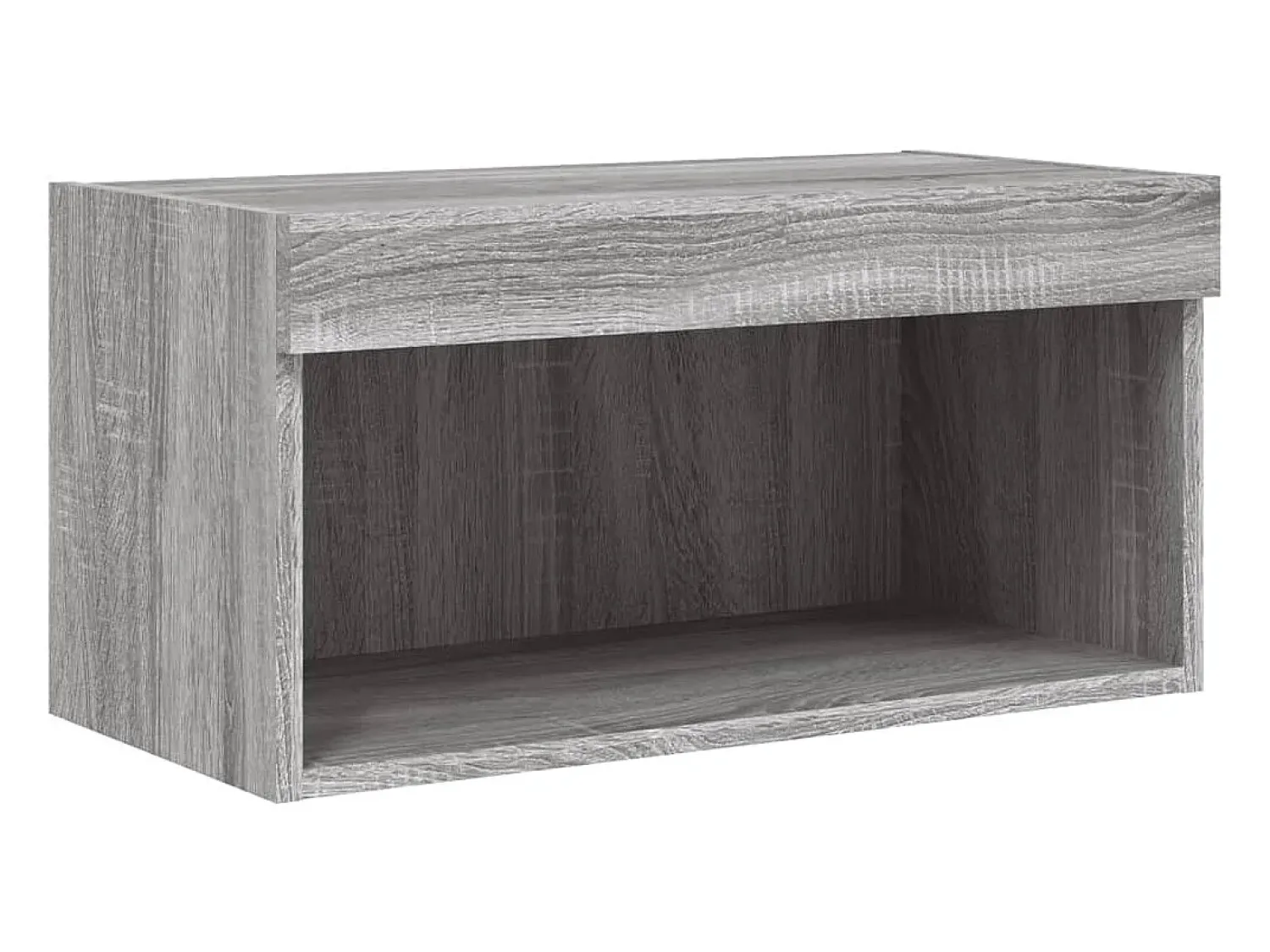 Móvel De Tv*Helloshop26 Suporte de TV multimídia prateleira de TV buffet de TV sala de jantar sala de estar quarto com LED 8 peças Sonoma Engineered Wood cinza 02_0029483 Castanho