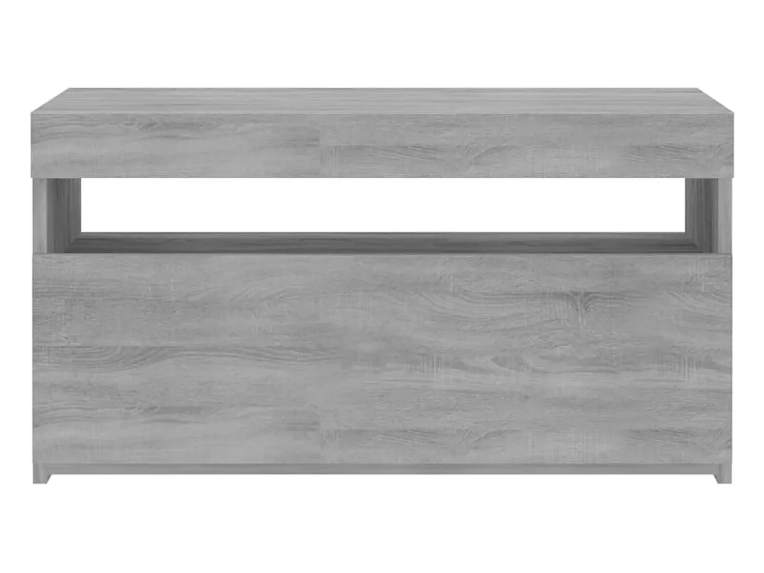 Clearance Helloshop26 Suporte de TV multimídia prateleira de TV aparador armário de TV sala de jantar sala de estar quarto com luzes LED Sonoma 75 x 35 x 40 cm cinza 02_0026828 Cinzento